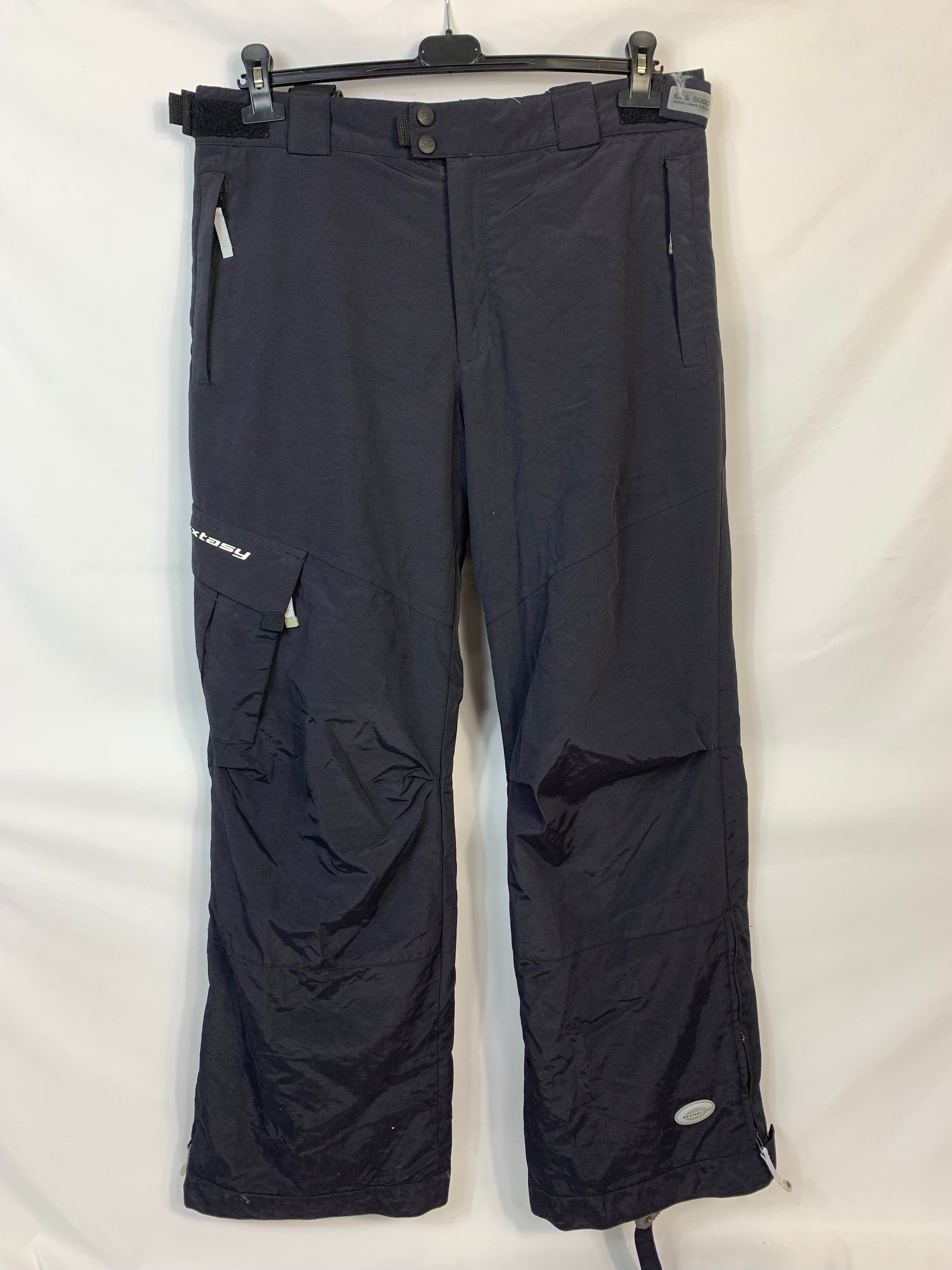 TAGLIA XL- Pantalone con bretelle exxtasy nero